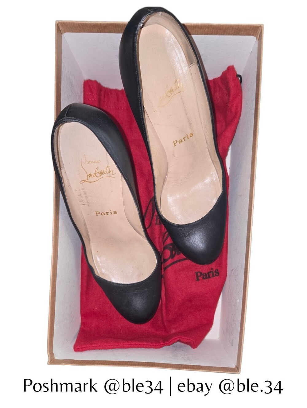 SOLD Authentic Christian Louboutin New Simple Pump 120 - Kid Leather 38.5 - Picture 3 of 15